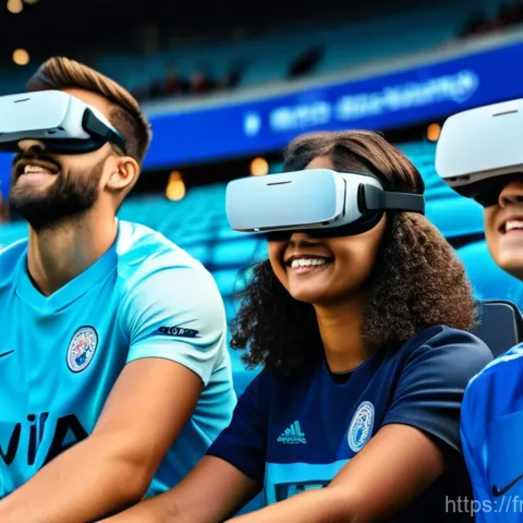 스포츠마케팅 전문가 필수 스킬 - **Prompt:** A diverse group of enthusiastic sports fans, ranging from teenagers to adults, actively ...