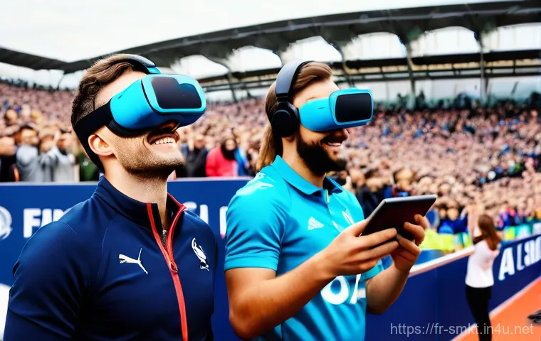스포츠마케팅 전문가로서의 자기계발 계획 - **Prompt: Digital Fan Engagement at a French Sporting Event**
"A vibrant and dynamic scene captu...