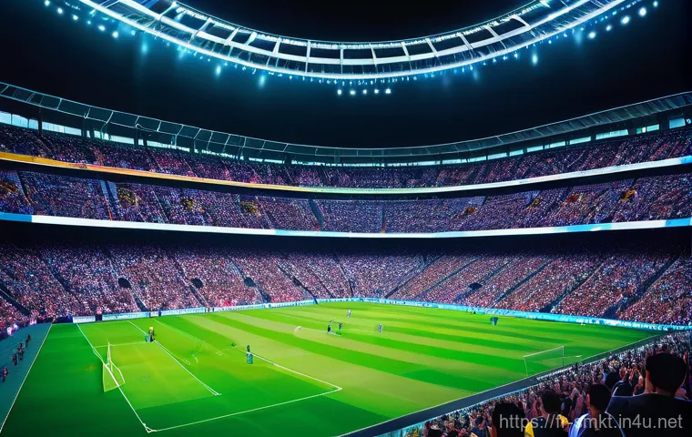 스포츠마케팅 관련 공모전 참여 팁 - **Prompt 1: Futuristic Stadium Fan Experience**
A vibrant, wide-angle shot of a diverse crowd in...