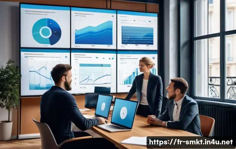 스포츠마케팅 전문가가 피해야 할 실수 - A dynamic marketing team in a modern Parisian office, analyzing detailed audience segmentation chart...