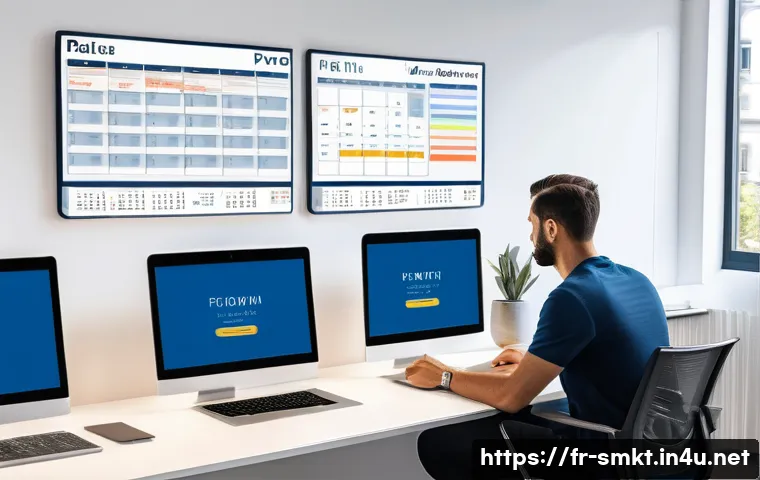스포츠마케팅 전문가의 시간 관리 노하우 - A modern French office environment showing a professional sports marketing team working efficiently ...