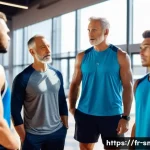 Home 21 스포츠마케팅 리더십 개발 방법 - A dynamic sports team training session led by a charismatic coach in a modern indoor gym. The coach,...