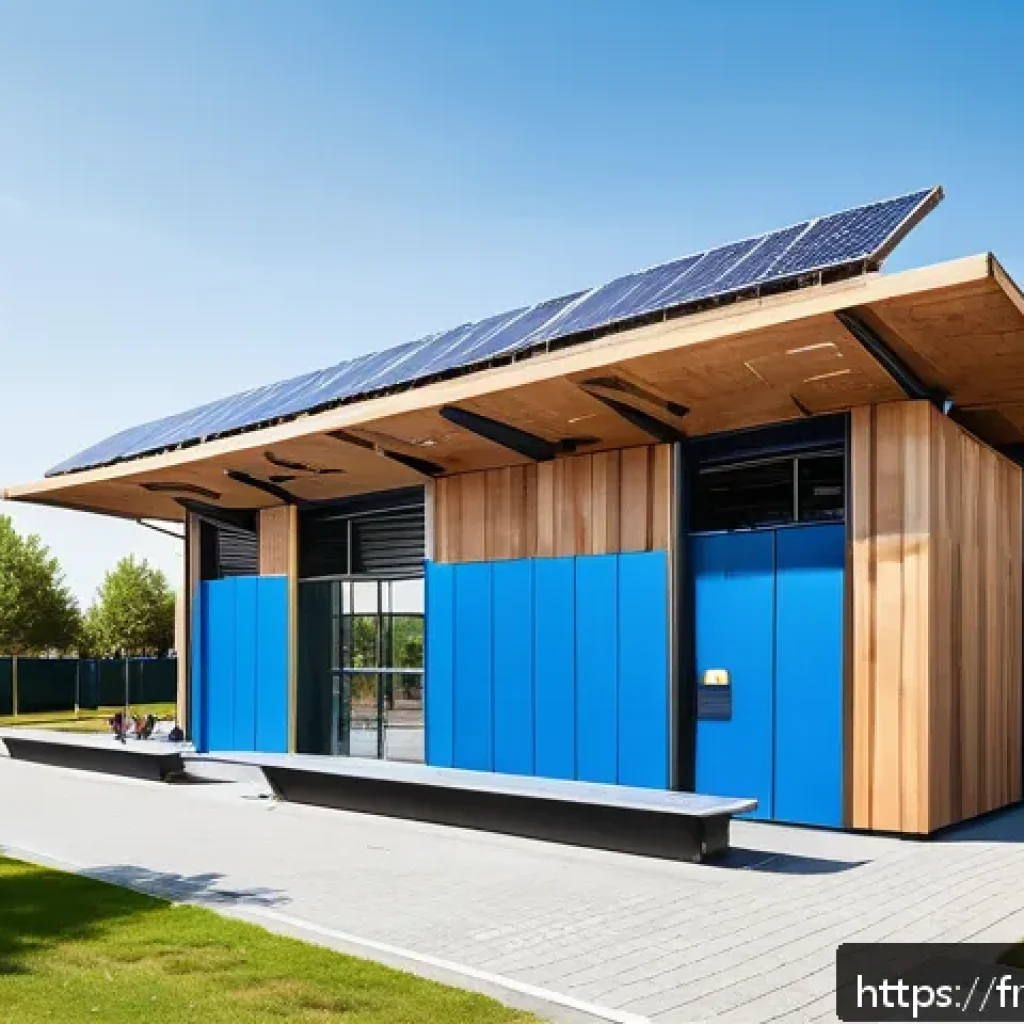 스포츠 이벤트 운영에서의 환경 친화적 요소 - A vibrant outdoor sports event in France showcasing eco-friendly modular stadium infrastructure made...