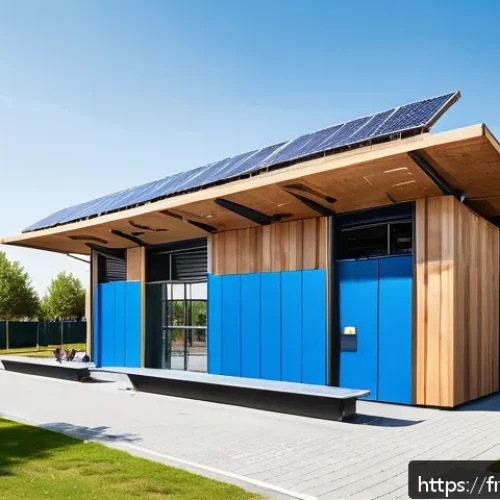 Home 17 스포츠 이벤트 운영에서의 환경 친화적 요소 - A vibrant outdoor sports event in France showcasing eco-friendly modular stadium infrastructure made...